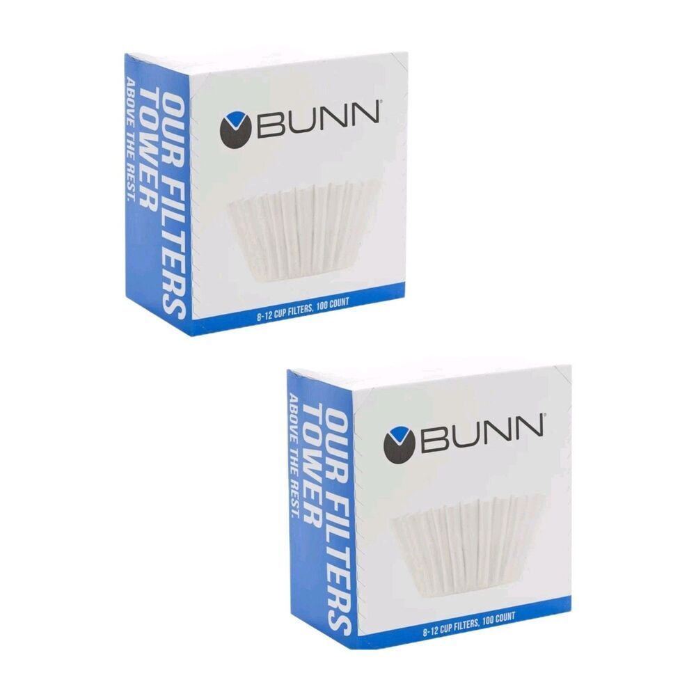BUNN 8-12 Cup Coffee Filters Lot of Two Each Box 100 Count